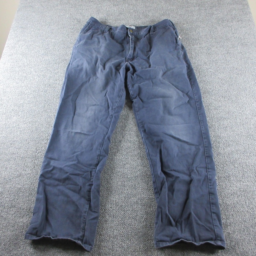 Tyndale FR Pants Mens 38x30 Blue Flame Resistant Chino Workwear CAT 2 USA